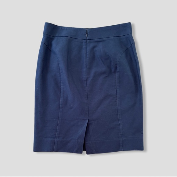 J.Crew Size 4 pencil Skirt Navy Blue - Picture 2 of 2